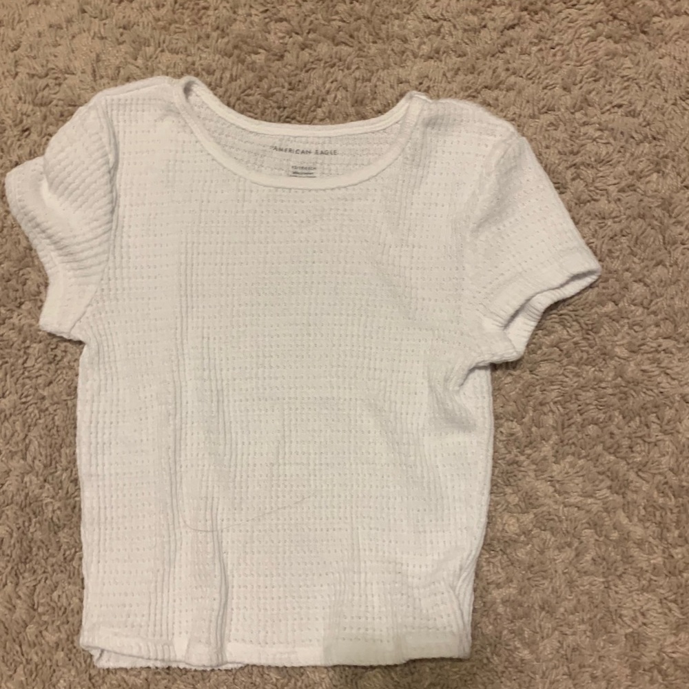 American eagle white knit top